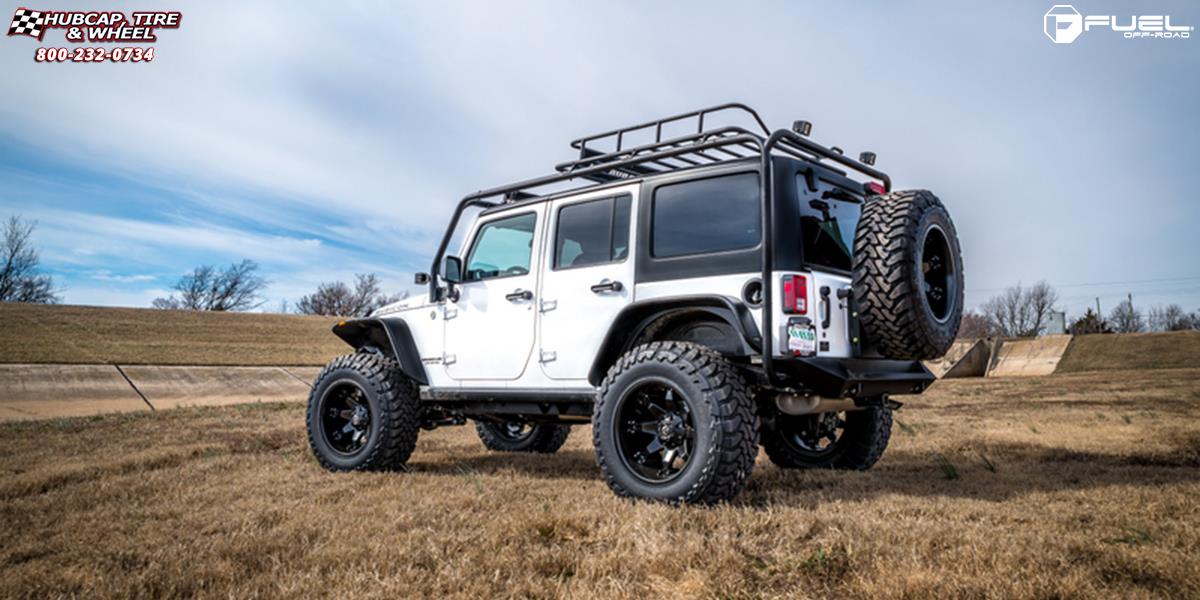 vehicle gallery/jeep wrangler fuel octane d509 20X12  Matte Black wheels and rims